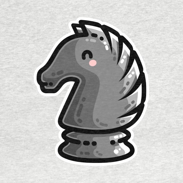 Cute Black Knight Chess Piece by freeves